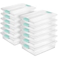 thumbnail image 1 of Sterilite 5.7 Qt Large Plastic Stackable Storage Bin with Clear Latch Lid, 12 Pack, 1 of 12