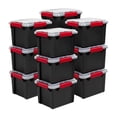 thumbnail image 1 of Sterilite 5 Gal Gasket Box, Stackable Plastic Storage Container with Lid, Black, 12 Pack, 1 of 10