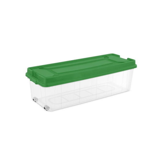 Sterilite 50.9 Gallon Tree Plastic Storage Box, Green