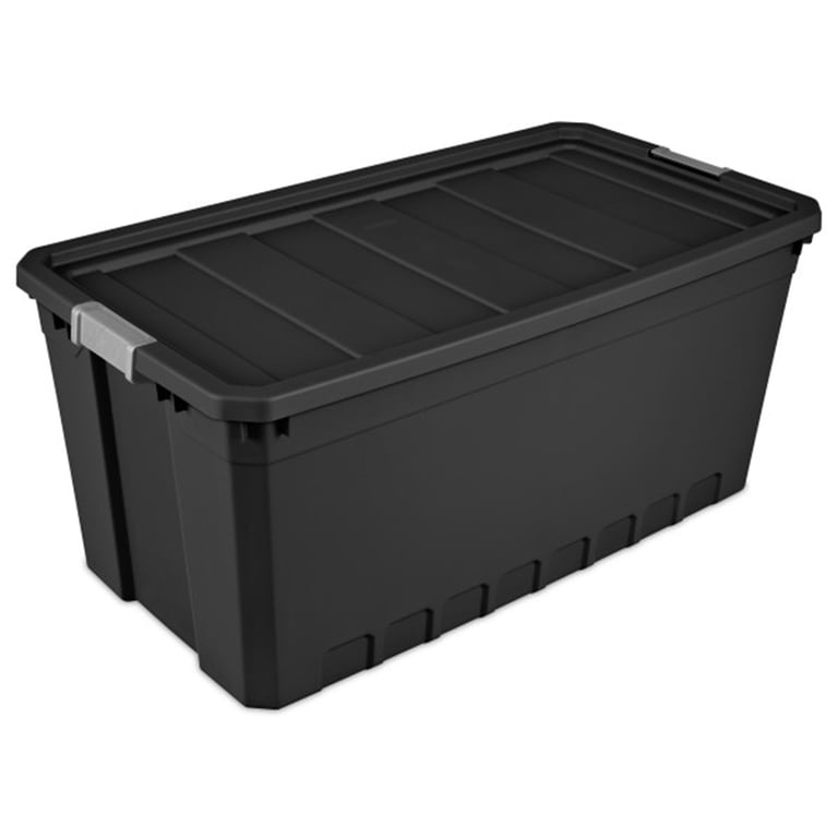 Sterilite 50 Gal Rugged Industrial Stackable Storage Tote with Lid