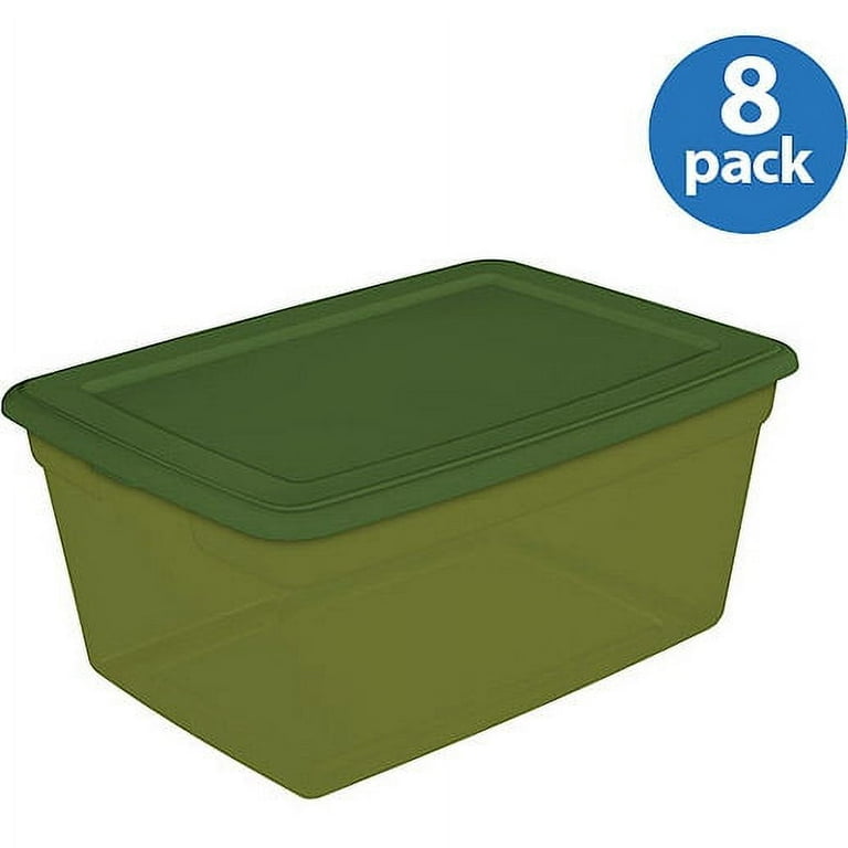 Sterilite 50 Qt Storage Box Set Of 8 Walmart