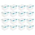 Sterilite 16Pack 54Qt Clear Plastic Stackable Storage Bins with