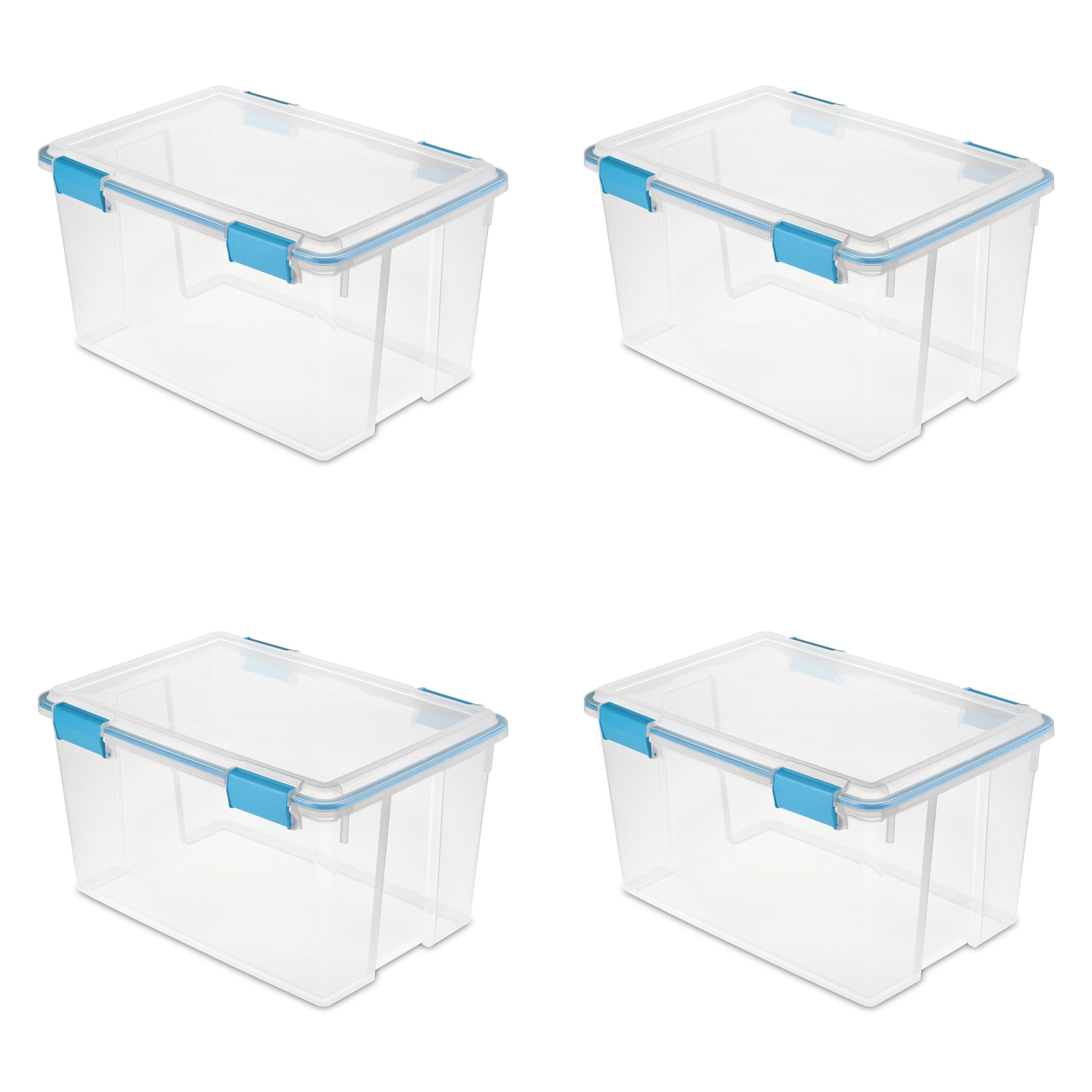 Sterilite 54 qt. Latched Gasket Plastic Storage Container (4-Pack)