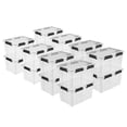thumbnail image 1 of Sterilite 54 Qt Gasket Box, Stackable Plastic Storage Container with Lids, Black, 16 Pack, 1 of 14