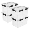thumbnail image 1 of Sterilite 54 Qt Gasket Box, Stackable Plastic Storage Container with Lids, Black, 4 Pack, 1 of 12