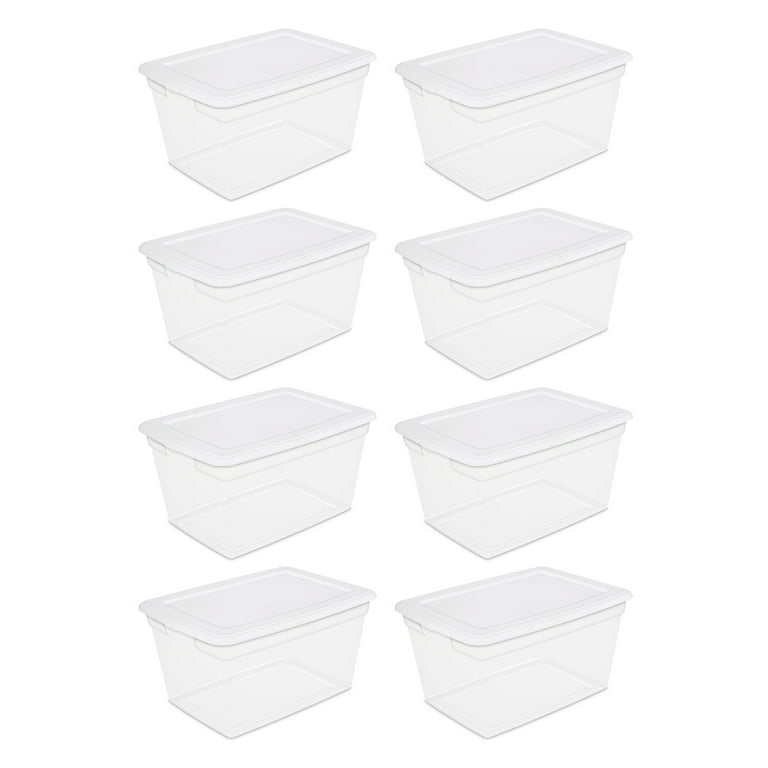 Clear Easy Label Bins with Lids - Set of 4