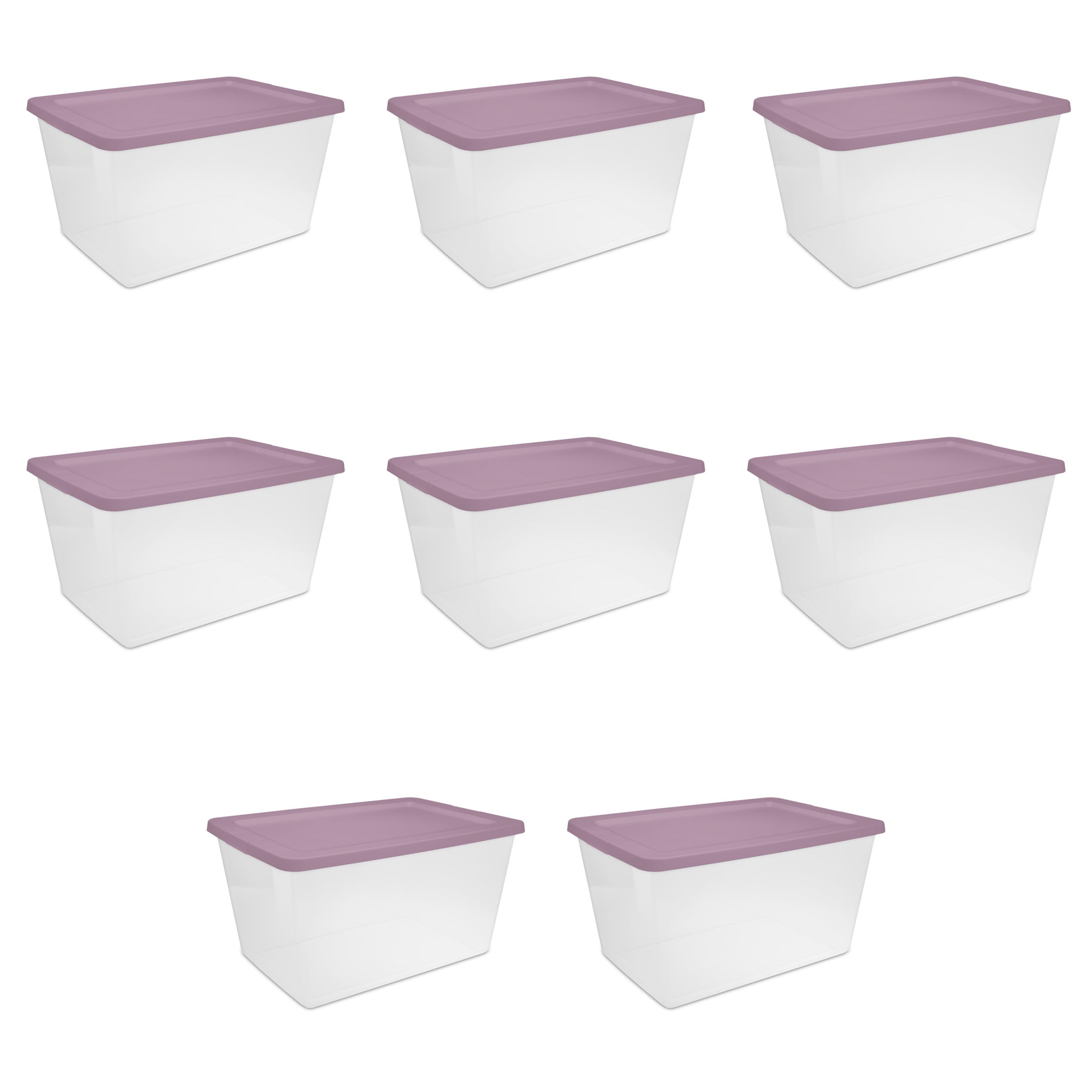 Sterilite 58 Quart Storage Box, Clear Plastic Storage Bin