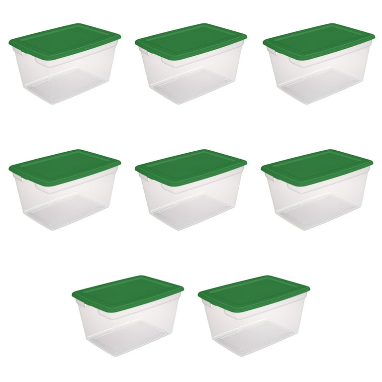 Sterilite 56 Qt Plastic Stackable Storage Container Tote, Crisp Green, 16  Pack, 1 Piece - Kroger
