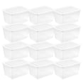 thumbnail image 1 of Sterilite 58 Qt Storage Boxes, Clear Plastic Containers with Snap Lids, Set of 12, White, 1 of 6