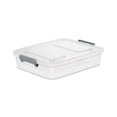 thumbnail image 1 of Sterilite 6.2 Quart Modular Latch Box, Clear Plastic Storage Box with Write-on ID Latches, Gray, 1 of 12