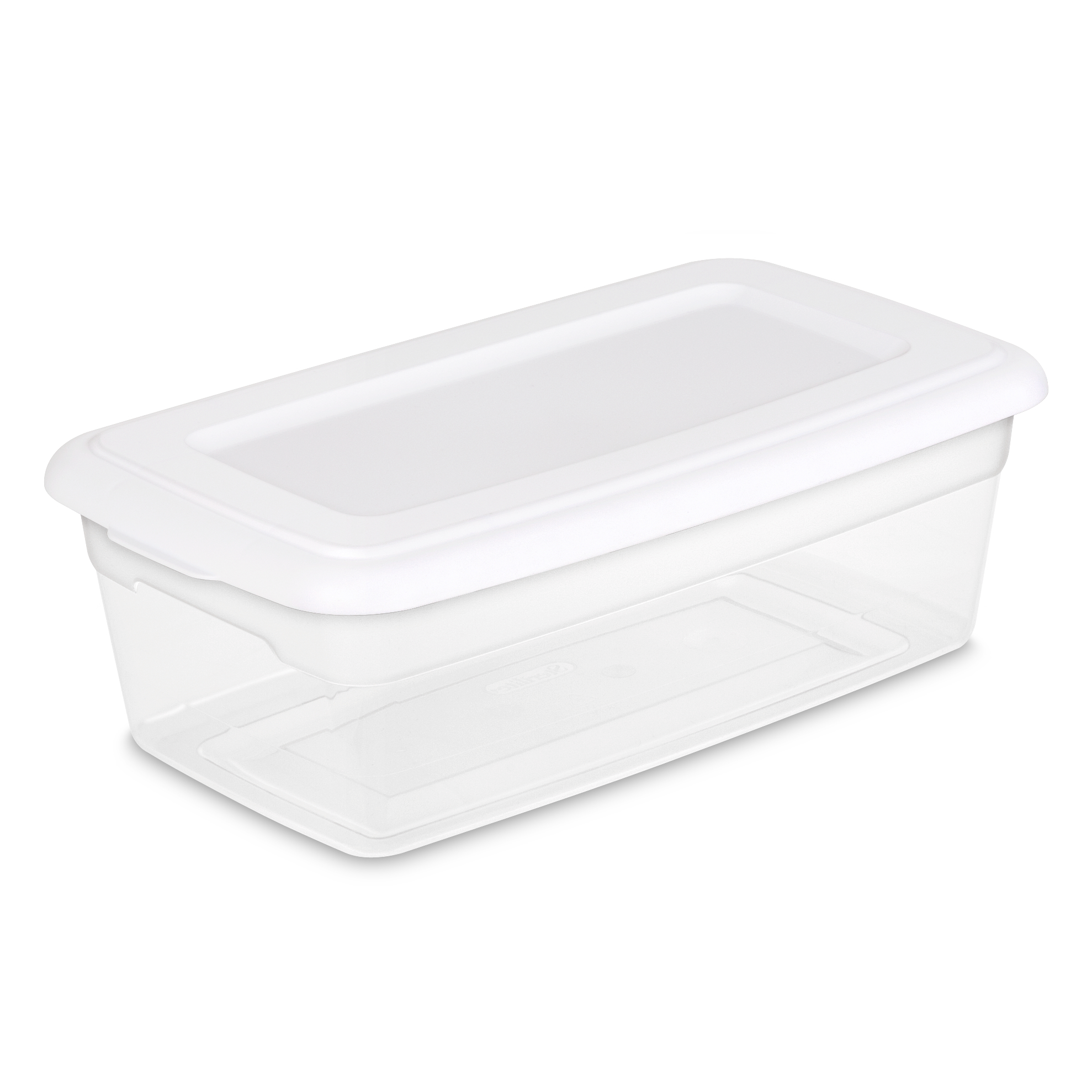 Sterilite 6 Qt. Clear Plastic Storage Box with White Lid - image 1 of 6