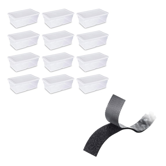Sterilite 6 Qt Tote (12 Pack) Bundled with 10 Foot Industrial Roll