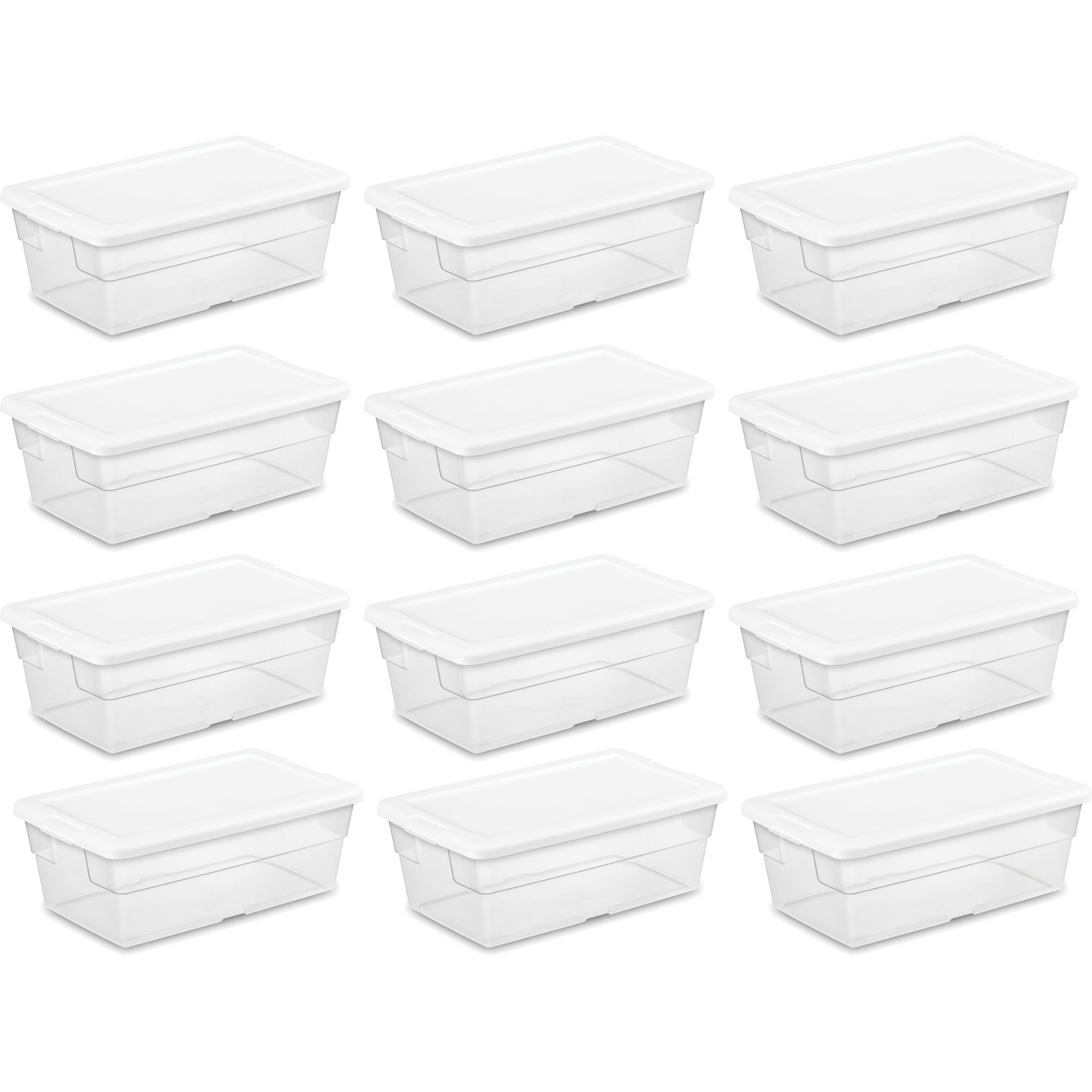 Sterilite 40 Qt Clear Plastic Storage Bin Totes with Latching Lid, Gray (6  Pack), 6pk - Fry's Food Stores