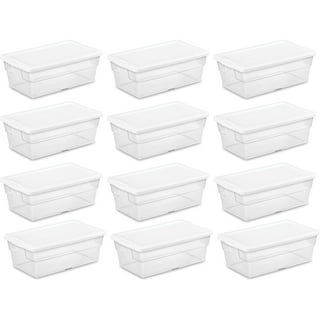 100x Thin Clear Plastic Boxes Containers Lightweight Use For Bakes
