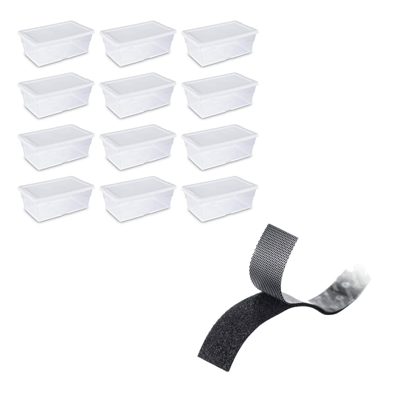 Sterilite 6 Qt Tote 12 Pack Bundled with 10 Foot Industrial Roll