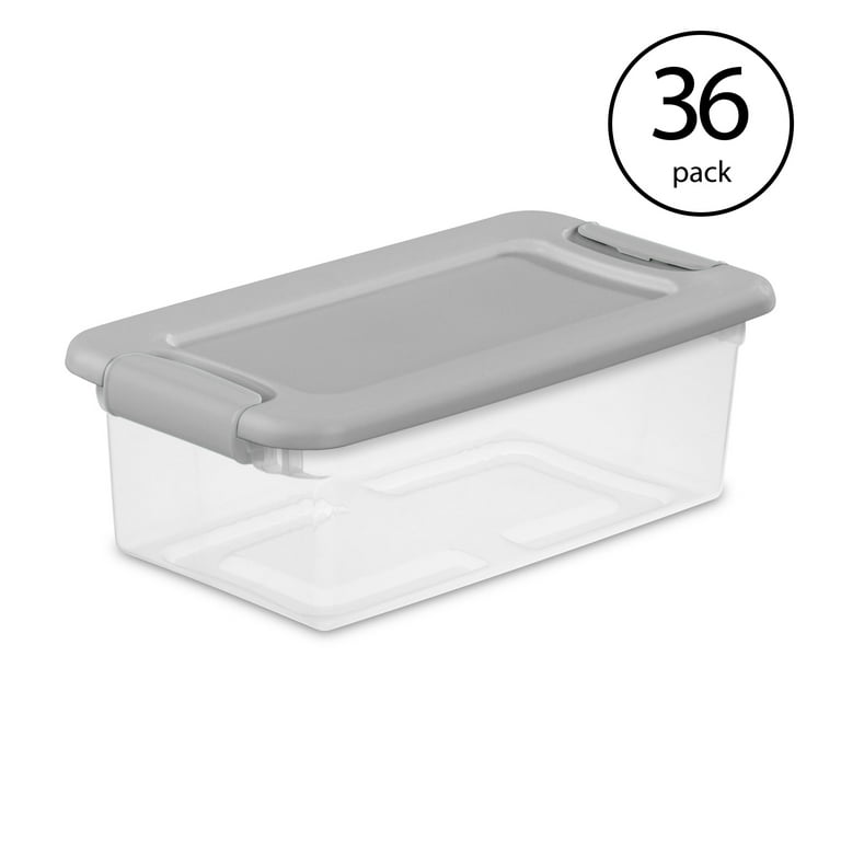 Sterilite 6 Qt Latching Storage Box, Stackable Bin With Latch Lid