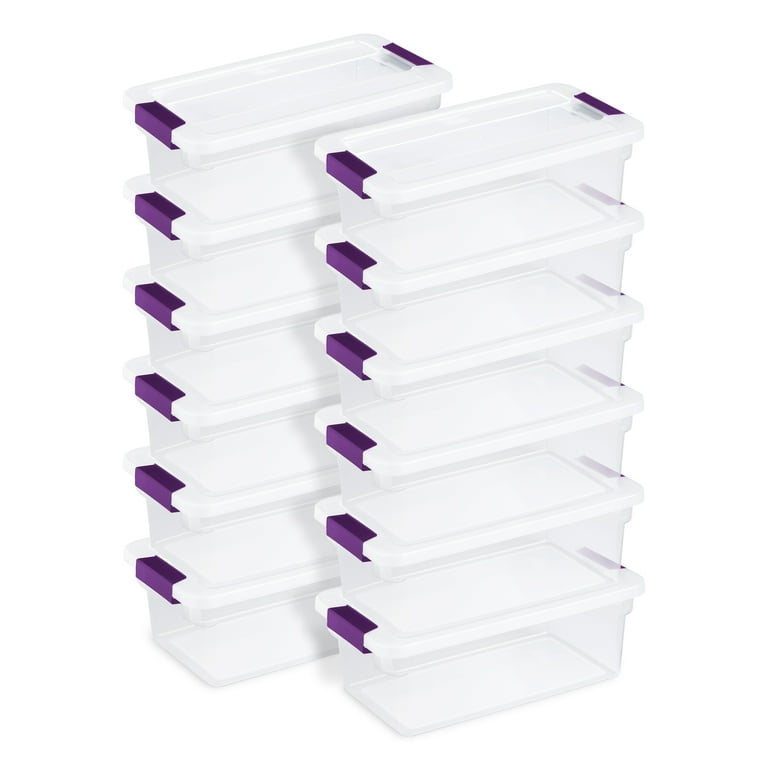 Sterilite 6 Quart ClearView Latch Storage Containers, Plastic