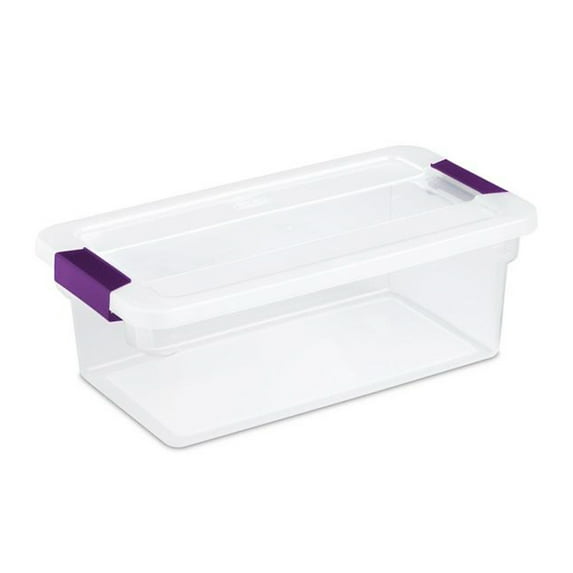 Sterilite 6 Quart Plastic ClearView Latch Storage Container Tote, 96 Pack