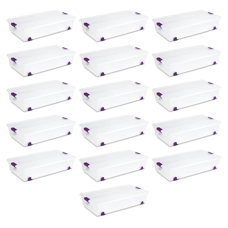 Sterilite 60 Quart ClearView Latch Lid Wheeled Underbed Storage Box, (16  Pack) - 3.5 - Bed Bath & Beyond - 36137631