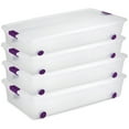 thumbnail image 1 of Sterilite 60 Qt ClearView Latch Wheeled Storage Box, 4 Pack, 1 of 10