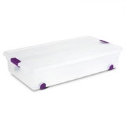 Sterilite 60 Quart ClearView Latch Storage Box Stackable Bin with Lid, 12 Pack