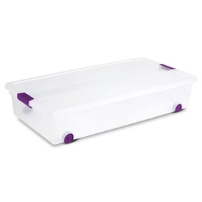 Sterilite ClearView Latch Clear Plastic Storage Box - Stackable with Lid - 12 Pack, 60 Qt