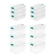 thumbnail image 1 of Sterilite Storage Containers Stackable - Clear Plastic, Handles - 12 Pack, 64 Qt & 32 Qt, 1 of 9