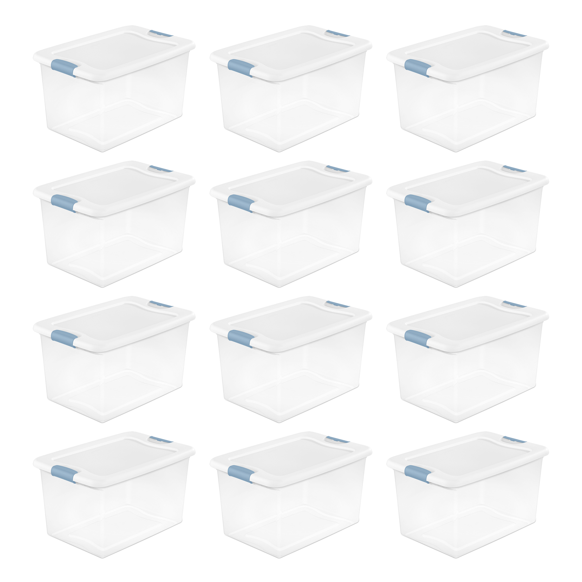 Sterilite 160 Qt. Wheeled Storage Box Plastic, Infra Red, Set of 2