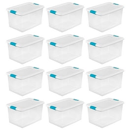 Sterilite 6 Qt Clear Plastic Storage Container Bin Snap Close White Lid, 72  Pack, 1 Piece - Kroger