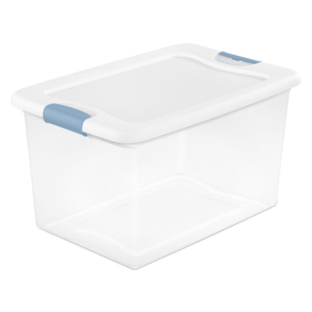 Sterilite 64 Quart Stackable Clear Plastic Storage Bins (6 Pack) with ...