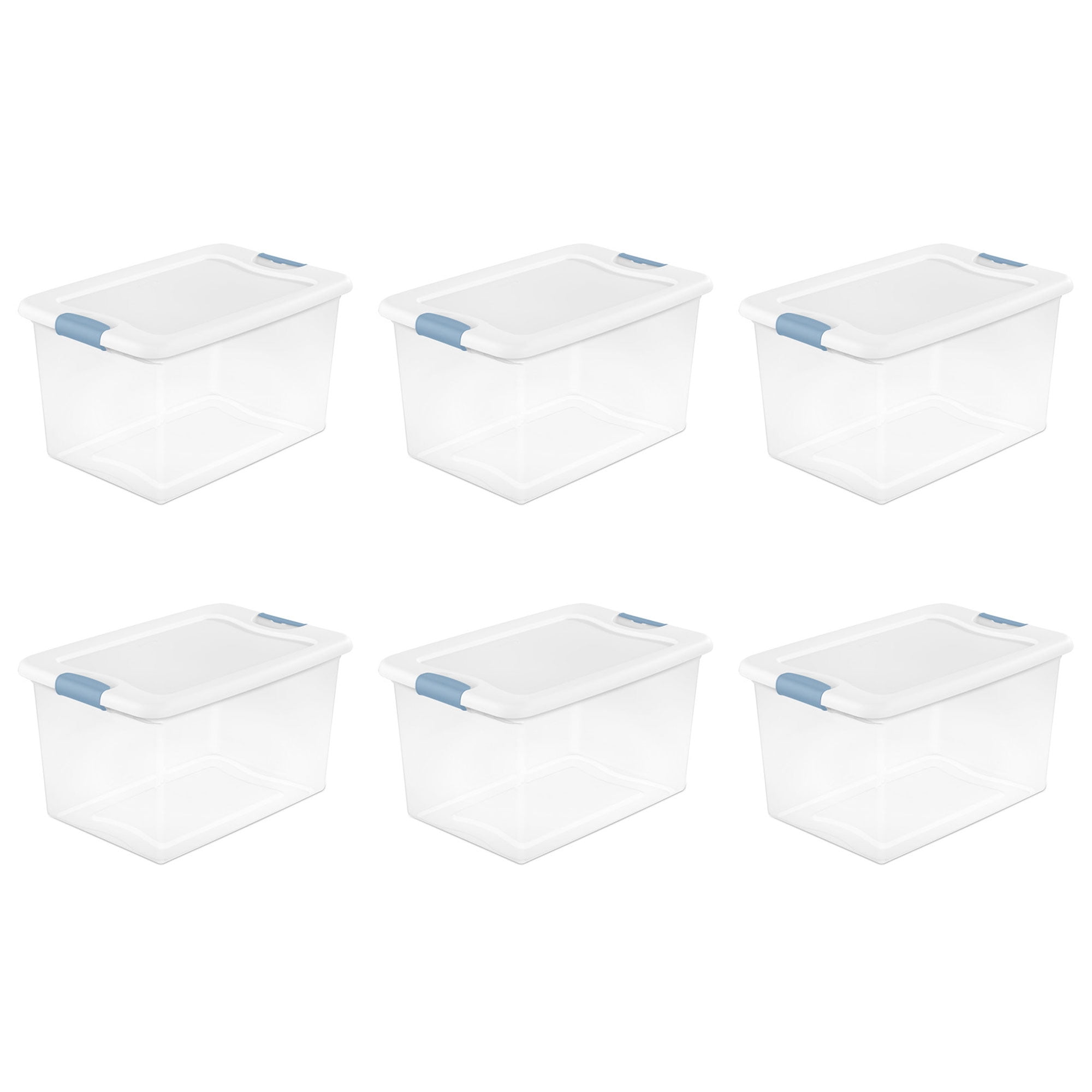 6-Pack of Sterilite 64 Quart Clear Plastic Storage Jamaica Ubuy