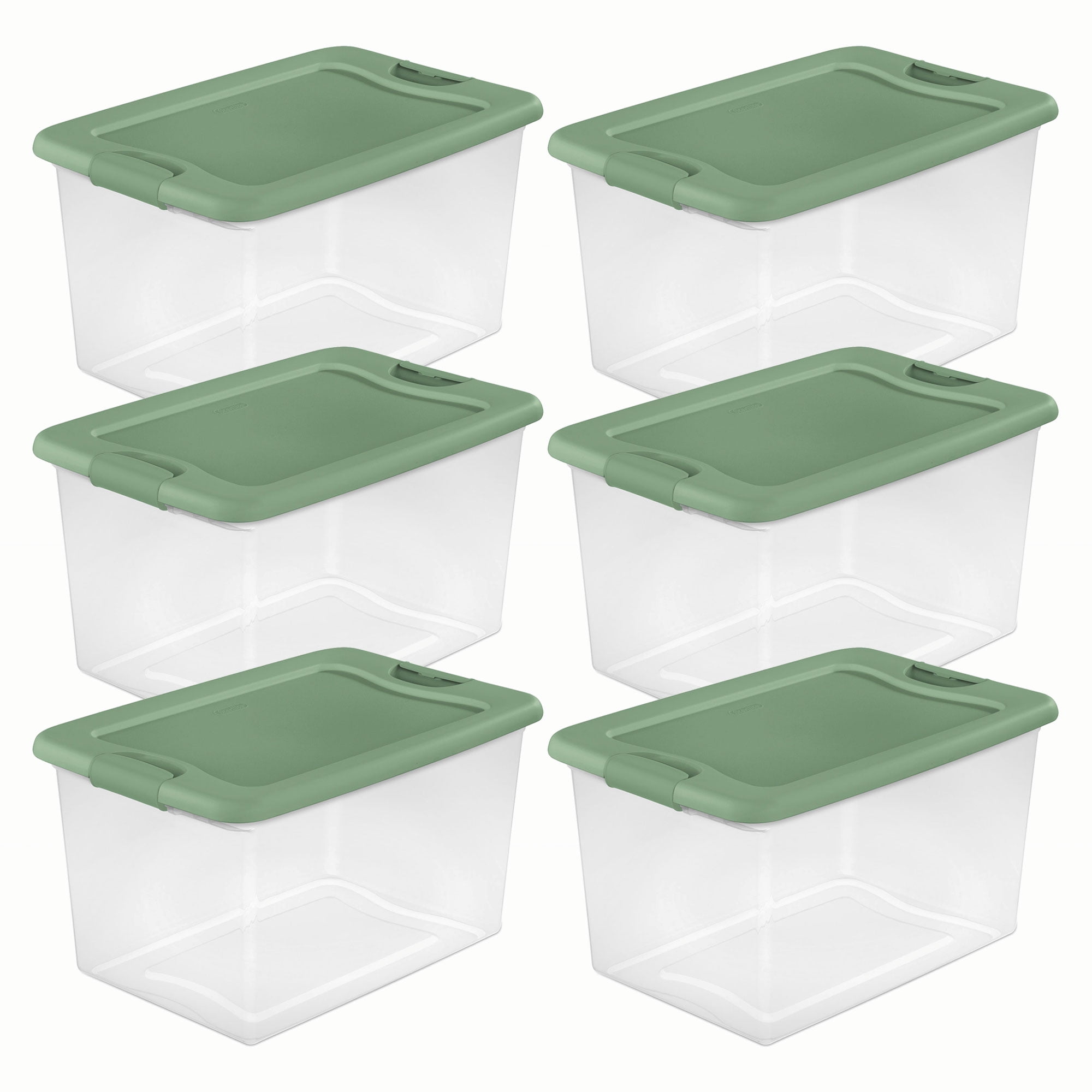 Sterilite 64-Qt. Plastic Storage Container Tote 6 Pack