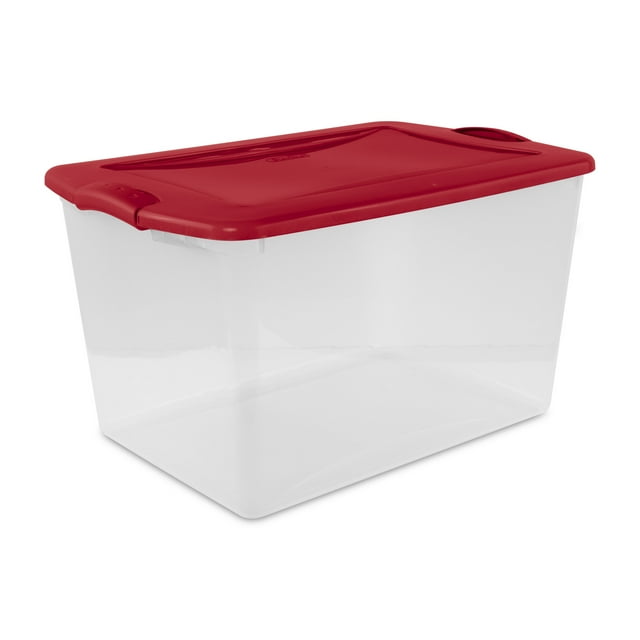 Sterilite 66 Qt. Latch Box Plastic Adult, Infra Red