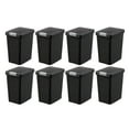 Sterilite 7.5 Gallon TouchTop Wastebasket with Titanium Latch, (8 Pack