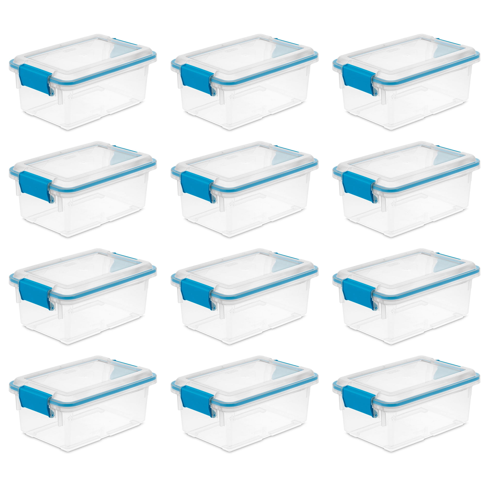 Bblina Small Plastic Storage Boxes, 6-Pack Clear Boxes Totes with Lids, 7  Quarts