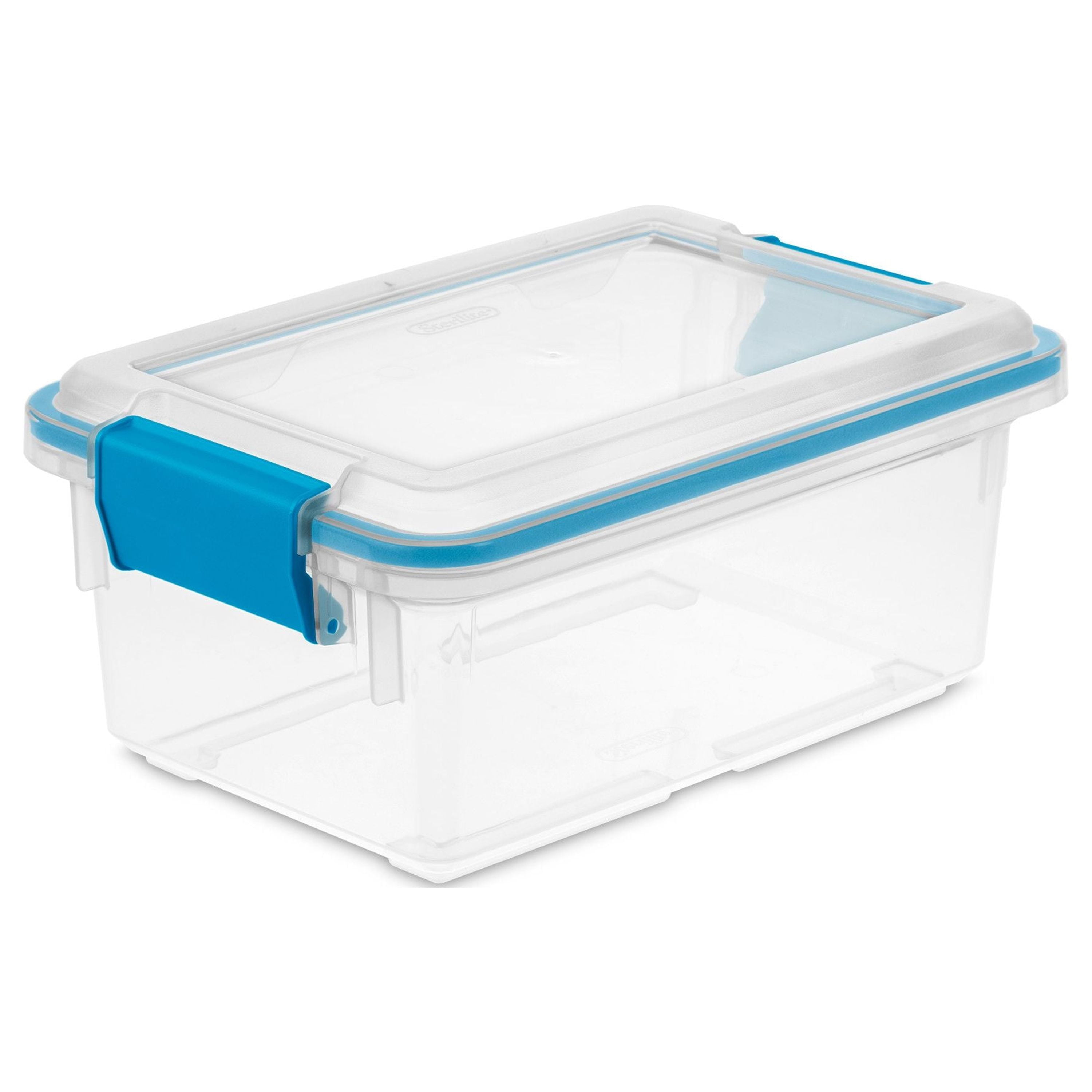 Sterilite 7.5 Quart Clear Plastic Storage Box with Latching Lids, (18