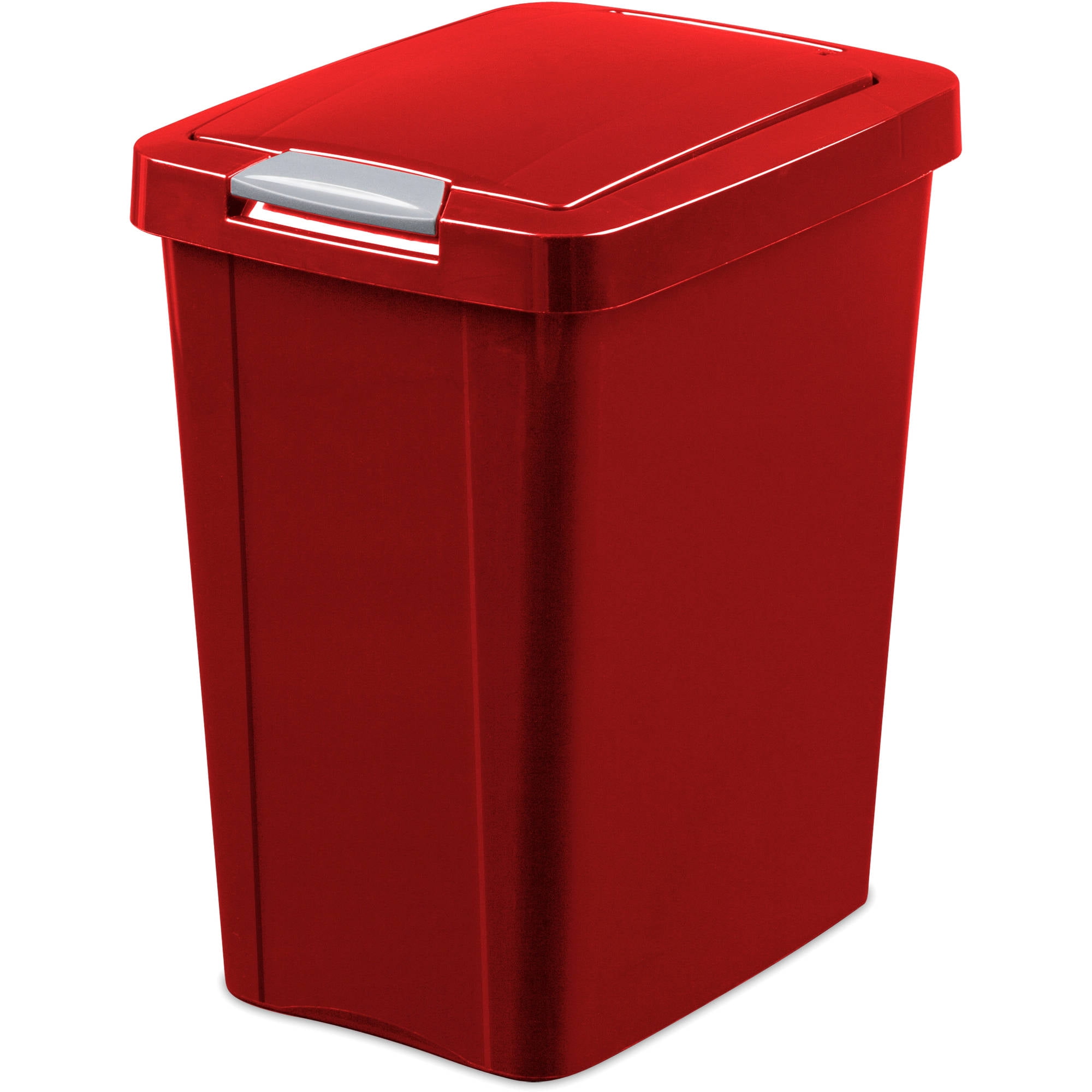 Sterilite 7.5 gal Plastic Touch Top™ Office Trash Can, Classic Red