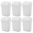 thumbnail image 1 of Sterilite 7.8 Gallon SwingTop Kitchen Wastebasket Trash Can, White (6 Pack), 1 of 9