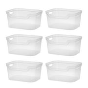 Sterilite 7 x 11 x 14.25 Inch Open Storage Bin with Carry Handles (6 Pack)