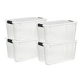 thumbnail image 1 of Sterilite 70 Qt Plastic Stackable Storage Bin with Latching Lid, (4 Pack), 1 of 12