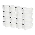 thumbnail image 1 of Sterilite 70 Quart Clear Plastic Storage Bin with White Latch Lid, 16 Pack, 1 of 12