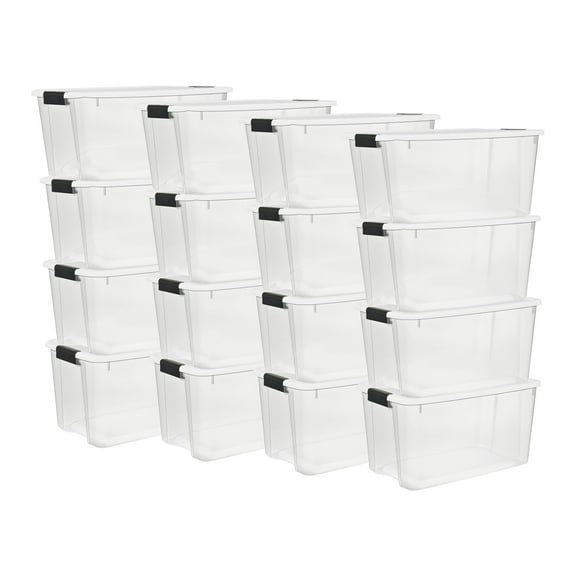 Sterilite Plastic 5-Drawer Tower, Black with Clear Drawers, Adult