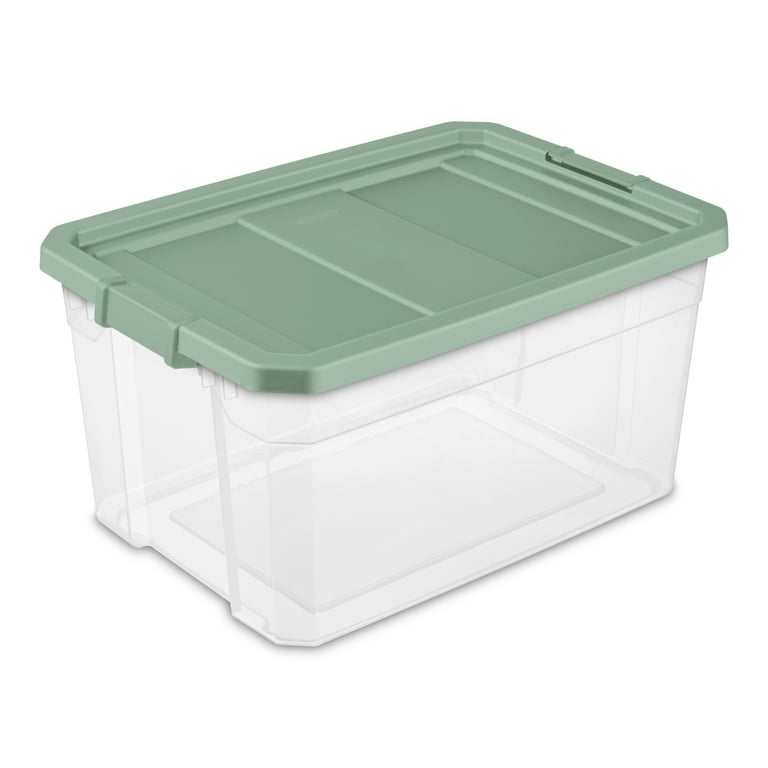 Sterilite 76 Qt. Stacker Box Plastic, Green Sage - Walmart.com