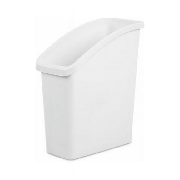 Sterilite 8 Gallon Durable Indoor Household Under Sink Plastic Wastebasket, White