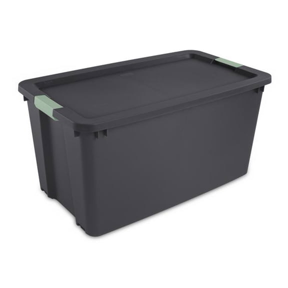 Sterilite 45 Gal Wheeled Latch Tote - Stackable Plastic Storage Container - 8 Pack, Gray
