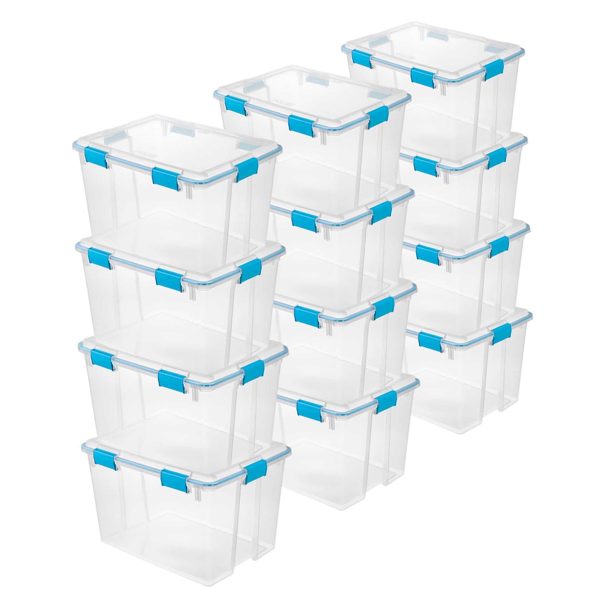 ClearView 80-Quart Stackable Storage Bin with Gasket Seal Lid