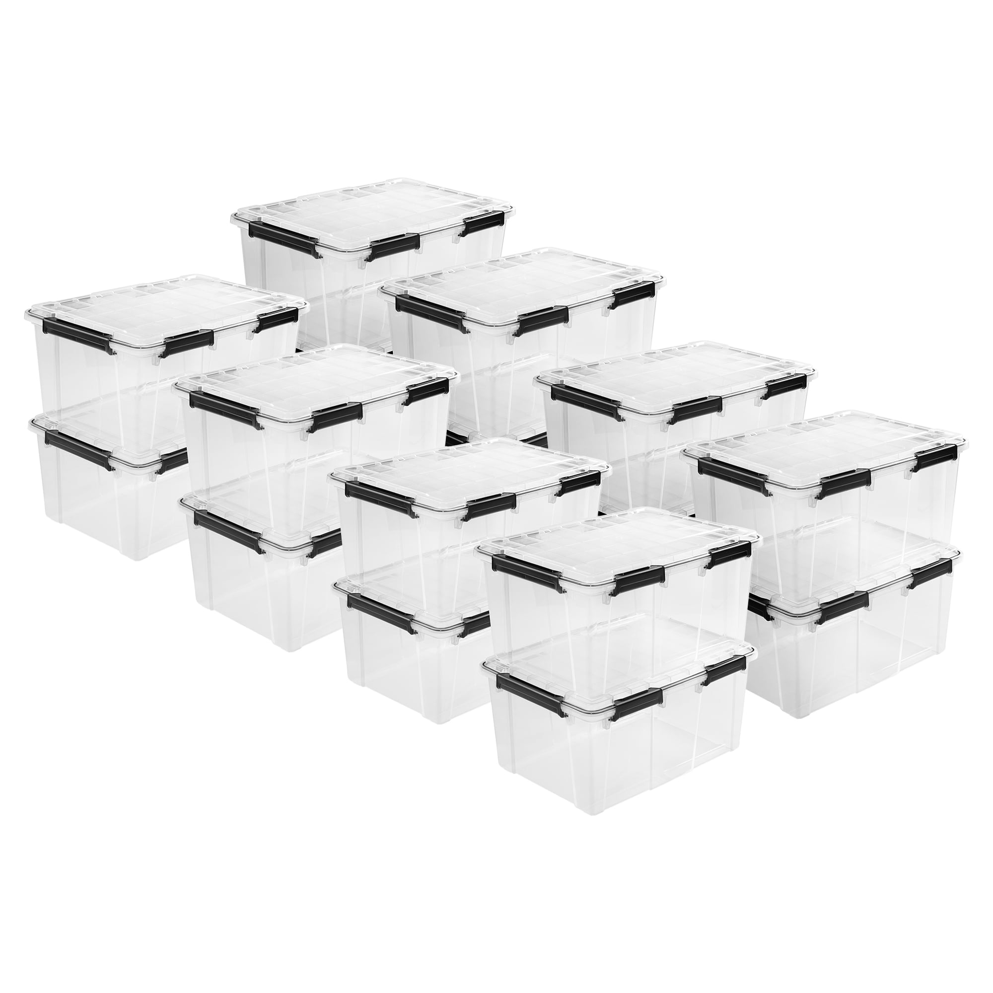 Sterilite 80 Qt Gasket Box, Stackable Plastic Storage Container with ...