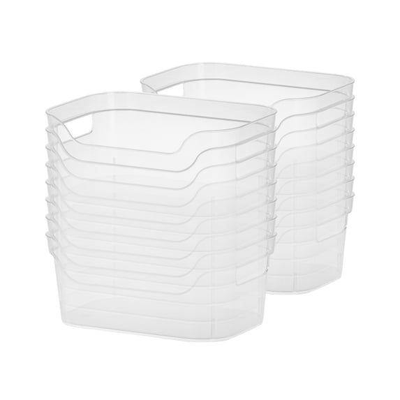 Sterilite 9.5 x 6.5 x 4 Inch Open Storage Bin with Carry Handles (32 Pack)