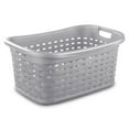 thumbnail image 1 of Sterilite Cement Gray Durable Weave Laundry Basket with Wicker Pattern (12 Pack), 1 of 10