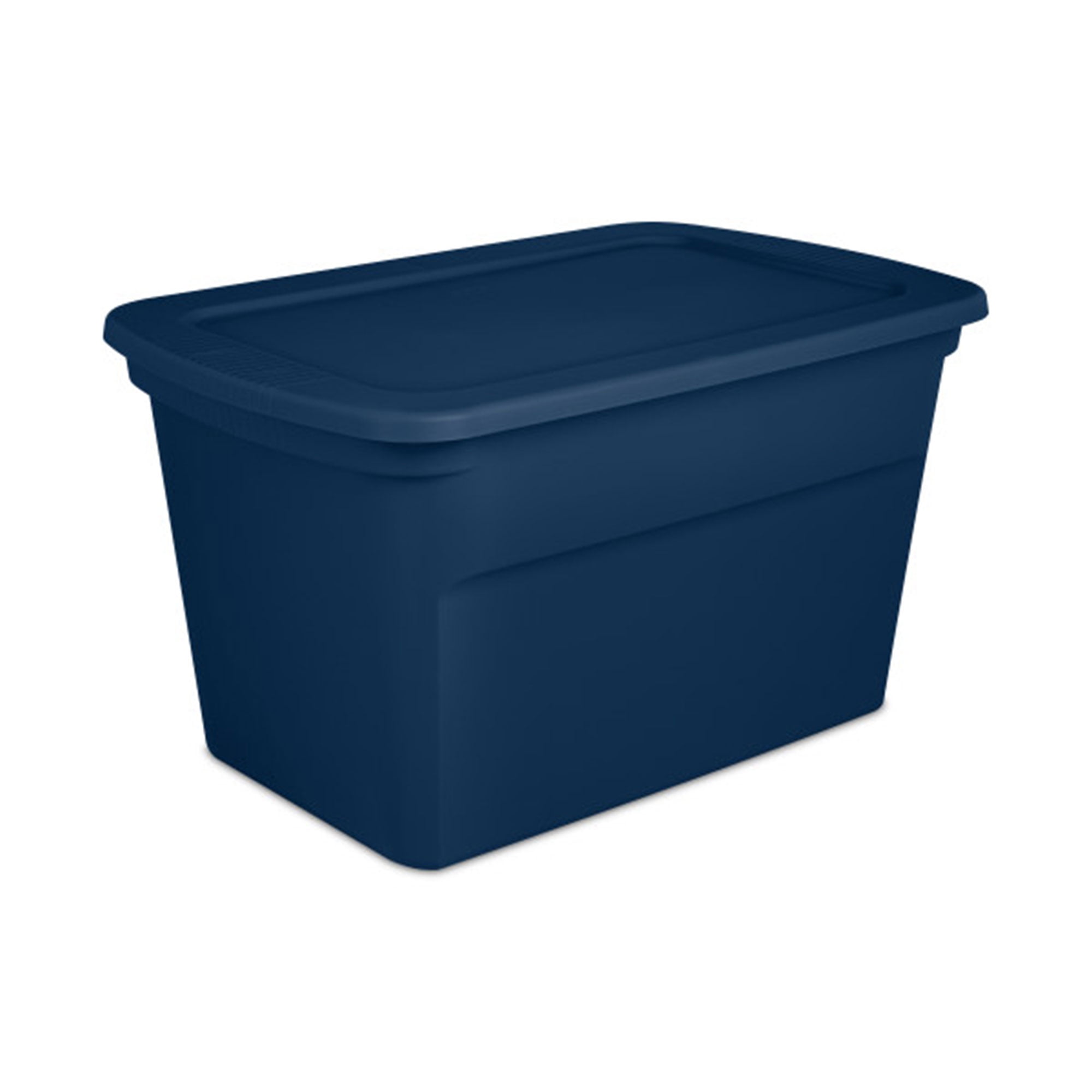 Sterilite 30 Gallon Stackable Storage Tote Container with Lid, Blue ...